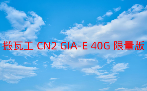 1709023781 搬瓦工 CN2 GIA E 40G 限量版